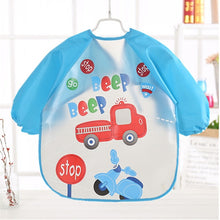Load image into Gallery viewer, Baby Kids Toddler Long Sleeve Scarf Waterproof Art Smock Feeding Bib Apron Pocket Infant Boys Girls Burp Cloth Banana Bibs