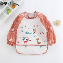Load image into Gallery viewer, Baby Kids Toddler Long Sleeve Scarf Waterproof Art Smock Feeding Bib Apron Pocket Infant Boys Girls Burp Cloth Banana Bibs