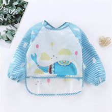 Load image into Gallery viewer, Baby Kids Toddler Long Sleeve Scarf Waterproof Art Smock Feeding Bib Apron Pocket Infant Boys Girls Burp Cloth Banana Bibs