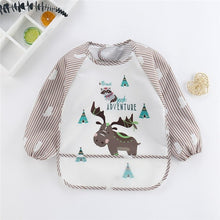 Load image into Gallery viewer, Baby Kids Toddler Long Sleeve Scarf Waterproof Art Smock Feeding Bib Apron Pocket Infant Boys Girls Burp Cloth Banana Bibs