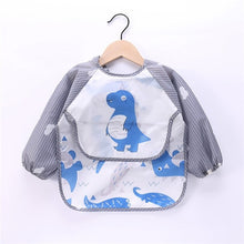 Load image into Gallery viewer, Baby Kids Toddler Long Sleeve Scarf Waterproof Art Smock Feeding Bib Apron Pocket Infant Boys Girls Burp Cloth Banana Bibs
