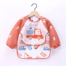 Load image into Gallery viewer, Baby Kids Toddler Long Sleeve Scarf Waterproof Art Smock Feeding Bib Apron Pocket Infant Boys Girls Burp Cloth Banana Bibs