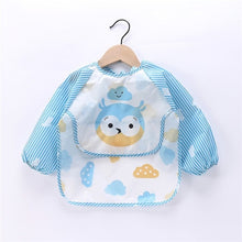 Load image into Gallery viewer, Baby Kids Toddler Long Sleeve Scarf Waterproof Art Smock Feeding Bib Apron Pocket Infant Boys Girls Burp Cloth Banana Bibs