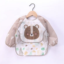 Load image into Gallery viewer, Baby Kids Toddler Long Sleeve Scarf Waterproof Art Smock Feeding Bib Apron Pocket Infant Boys Girls Burp Cloth Banana Bibs