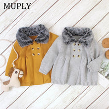 Load image into Gallery viewer, Baby Girls Knitting Sweaters Cardigan Autumn Winter Outfit Coat Costumes Kids jacket