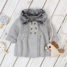 Load image into Gallery viewer, Baby Girls Knitting Sweaters Cardigan Autumn Winter Outfit Coat Costumes Kids jacket