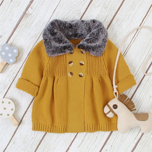 Baby Girls Knitting Sweaters Cardigan Autumn Winter Outfit Coat Costumes Kids jacket