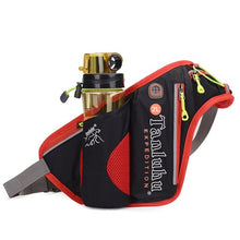 Load image into Gallery viewer, Reflective Waist Running Bags with Bottle Holder Sports Fanny Pack for Camping/Hiking Waist Pack Bags