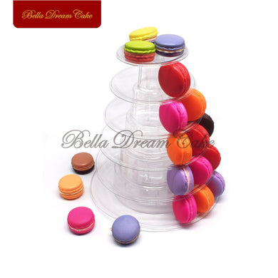(FR) 6-Tiers Macaron Display Stand Cupcake Tower Rack Cake Stands PVC Tray For Wedding Birthday Cake Decorating Tools Bakeware