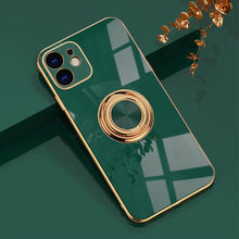 Load image into Gallery viewer, Luxury Plating TPU Metal Ring Case For coque iPhone 12 11 Pro Max Mini XS XR X 7 8 Plus SE 2020 iPhone11 Soft Phone Covers funda