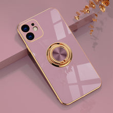 Load image into Gallery viewer, Luxury Plating TPU Metal Ring Case For coque iPhone 12 11 Pro Max Mini XS XR X 7 8 Plus SE 2020 iPhone11 Soft Phone Covers funda