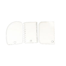 Load image into Gallery viewer, 3PCS/Lot Cream Scraper Irregular Teeth Edge DIY Scraper Cake Decorating Fondant Pastry Cutters Baking Spatulas Tools