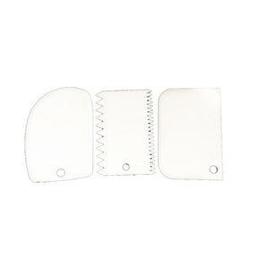 3PCS/Lot Cream Scraper Irregular Teeth Edge DIY Scraper Cake Decorating Fondant Pastry Cutters Baking Spatulas Tools