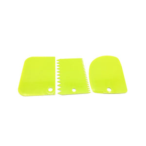 3PCS/Lot Cream Scraper Irregular Teeth Edge DIY Scraper Cake Decorating Fondant Pastry Cutters Baking Spatulas Tools