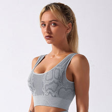 Load image into Gallery viewer, Seamless Fitness Clothing Snake Print Sport Suit High Waist Legging + Crop Top Bra Gym Outfit Woman Yoga Set Workout Sportswear