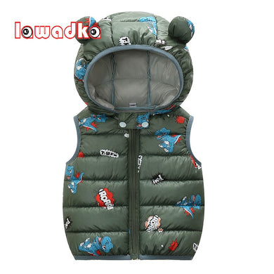 Baby Girl Winter Clothes Cartoon Warm Children's Vest Waistcost Sleeveless Baby Boy 's Clothes Fashion Kids Clothing 2020 New