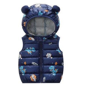 Baby Girl Winter Clothes Cartoon Warm Children's Vest Waistcost Sleeveless Baby Boy 's Clothes Fashion Kids Clothing 2020 New