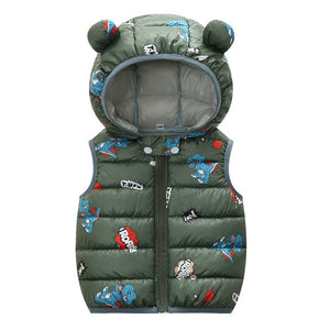 Baby Girl Winter Clothes Cartoon Warm Children's Vest Waistcost Sleeveless Baby Boy 's Clothes Fashion Kids Clothing 2020 New