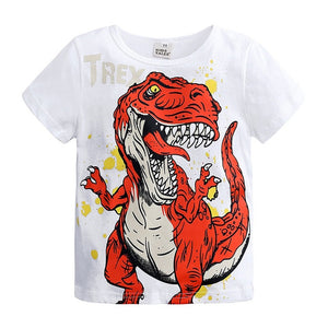 Boy T-Shirts Long Short Sleeve For Children Baby Casual Cartoon Dinosaur Brand Fashion Kids Tops & Tees