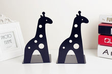 Load image into Gallery viewer, New 2 Pcs/Set Cute Giraffe and Elephant Book Stand Cartoon Metal Bookend Reading Book Holder Shelf