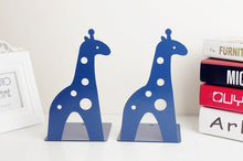 Load image into Gallery viewer, New 2 Pcs/Set Cute Giraffe and Elephant Book Stand Cartoon Metal Bookend Reading Book Holder Shelf