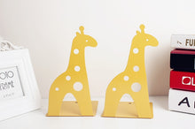 Load image into Gallery viewer, New 2 Pcs/Set Cute Giraffe and Elephant Book Stand Cartoon Metal Bookend Reading Book Holder Shelf