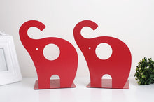 Load image into Gallery viewer, New 2 Pcs/Set Cute Giraffe and Elephant Book Stand Cartoon Metal Bookend Reading Book Holder Shelf