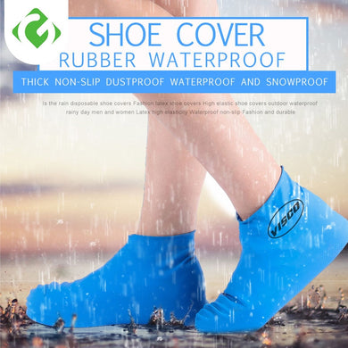 Reusable Latex Waterproof Rain Shoes Covers Slip-resistant Rubber Rain Boot Overshoes Rain Covers Shoes Accessories With elastic