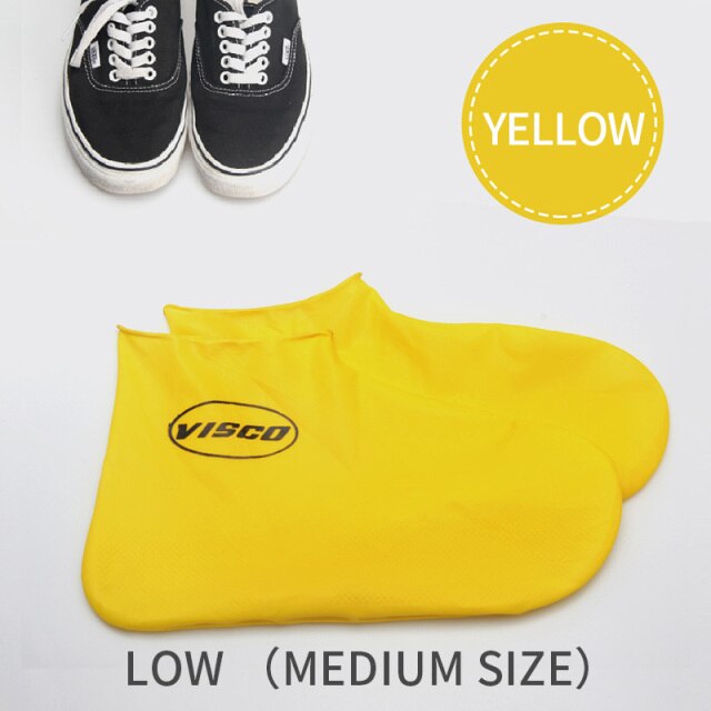 Reusable Latex Waterproof Rain Shoes Covers Slip-resistant Rubber Rain Boot Overshoes Rain Covers Shoes Accessories With elastic