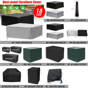 18 Sizes Outdoor Garden Furniture Cover Waterproof Oxford Sofa Chair Table BBQ Protector Rain Snow Dustproof Protection Cover