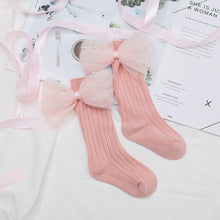 Load image into Gallery viewer, 0-5 Years Toddlers Girls Socks Flower Bows Knee High Long Soft Cotton Baby Socks Stripped Children Socks Princess Style