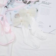 Load image into Gallery viewer, 0-5 Years Toddlers Girls Socks Flower Bows Knee High Long Soft Cotton Baby Socks Stripped Children Socks Princess Style