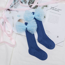 Load image into Gallery viewer, 0-5 Years Toddlers Girls Socks Flower Bows Knee High Long Soft Cotton Baby Socks Stripped Children Socks Princess Style