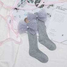 Load image into Gallery viewer, 0-5 Years Toddlers Girls Socks Flower Bows Knee High Long Soft Cotton Baby Socks Stripped Children Socks Princess Style