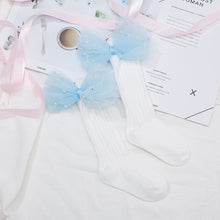 Load image into Gallery viewer, 0-5 Years Toddlers Girls Socks Flower Bows Knee High Long Soft Cotton Baby Socks Stripped Children Socks Princess Style