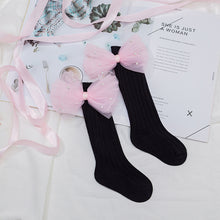 Load image into Gallery viewer, 0-5 Years Toddlers Girls Socks Flower Bows Knee High Long Soft Cotton Baby Socks Stripped Children Socks Princess Style