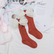 Load image into Gallery viewer, 0-5 Years Toddlers Girls Socks Flower Bows Knee High Long Soft Cotton Baby Socks Stripped Children Socks Princess Style