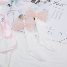 Load image into Gallery viewer, 0-5 Years Toddlers Girls Socks Flower Bows Knee High Long Soft Cotton Baby Socks Stripped Children Socks Princess Style