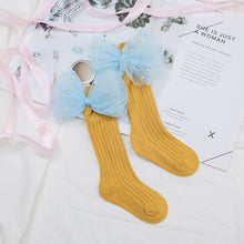 Load image into Gallery viewer, 0-5 Years Toddlers Girls Socks Flower Bows Knee High Long Soft Cotton Baby Socks Stripped Children Socks Princess Style