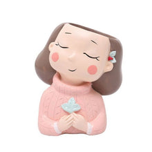 Load image into Gallery viewer, 1 Pcs Wholesale Flowerpot Plant Pot Cute Girl Flower Planter Home Garden Mini Bonsai Cactus Wedding Birthday Gift