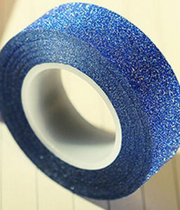 5M DIY Self-adhesive Silver Golden Glitter Washi Paper Tape Sticker Scrapbooking Wedding Birthday Party Home Decoration