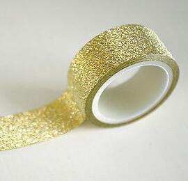 5M DIY Self-adhesive Silver Golden Glitter Washi Paper Tape Sticker Scrapbooking Wedding Birthday Party Home Decoration