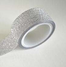 Load image into Gallery viewer, 5M DIY Self-adhesive Silver Golden Glitter Washi Paper Tape Sticker Scrapbooking Wedding Birthday Party Home Decoration