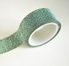 5M DIY Self-adhesive Silver Golden Glitter Washi Paper Tape Sticker Scrapbooking Wedding Birthday Party Home Decoration