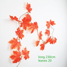 Load image into Gallery viewer, 230cm green silk artificial Hanging ivy leaf plants vines leaves 1Pcs diy For Home Bathroom Decoration Garden Party Decor
