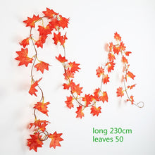 Load image into Gallery viewer, 230cm green silk artificial Hanging ivy leaf plants vines leaves 1Pcs diy For Home Bathroom Decoration Garden Party Decor