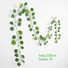 Load image into Gallery viewer, 230cm green silk artificial Hanging ivy leaf plants vines leaves 1Pcs diy For Home Bathroom Decoration Garden Party Decor