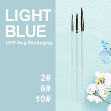 Load image into Gallery viewer, Professional Macaron 3/7Pcs Wood Hand Round Brush set Squirrel Hair Art Painting Brushes for Artist Watercolor Gouache Supplies