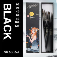 Load image into Gallery viewer, Professional Macaron 3/7Pcs Wood Hand Round Brush set Squirrel Hair Art Painting Brushes for Artist Watercolor Gouache Supplies