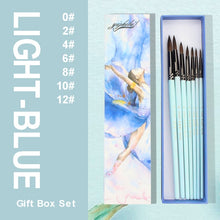 Load image into Gallery viewer, Professional Macaron 3/7Pcs Wood Hand Round Brush set Squirrel Hair Art Painting Brushes for Artist Watercolor Gouache Supplies